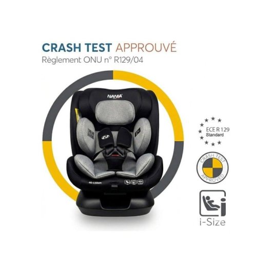 Nania Prato Evol Asiento Coche Infantil I-size Convertible 40-150 Cm, Sentido Contrario A La Marcha Y Adelante Sin Arnés, 11 Posiciones Reposacabezas