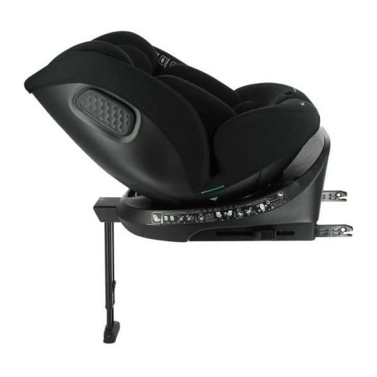 Nania Spirit R129 I-size Silla Coche Giratoria 360° Isofix 40-150 Cm Negro, Orientable Hacia Atrás 40-105 Cm Y Hacia Delante Desde 76 Cm Con Pata De Apoyo