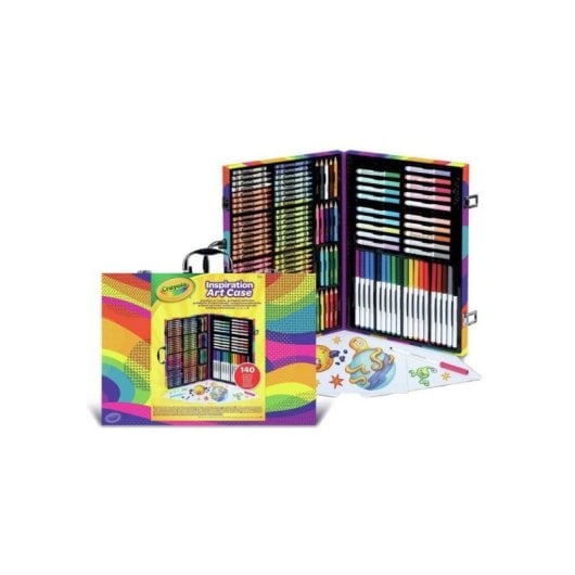 Crayola Inspiration Art Case 140 Piezas Con Rotuladores Lavables Y Lápices De Colores, Estuche Portátil Para Colorear Y Dibujar +15 Hojas (a Partir De 4 Años)