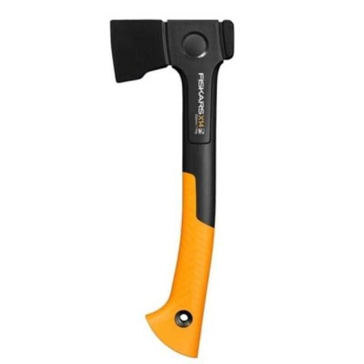 Hacha Universal Fiskars X-series X14 Xs 350 Mm Black/naranja, Acero Templado, Fibercomp, Filo Con Recubrimiento Antiadherente Y Protector De Hoja