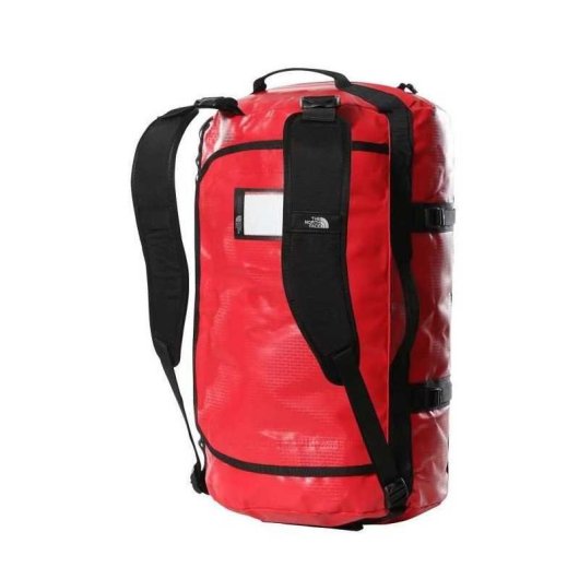 The North Face Base Camp Duffel S Red/black 50 L - Bolsa De Viaje Cilíndrica Resistente Al Agua, Asas Acolchadas Convertibles, Cierre U Y Correas De Compresión