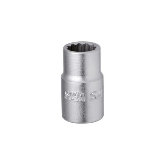 Douille courte Sam Outillage S8 8 mm 1/2 12 pans Chrome Vanadium