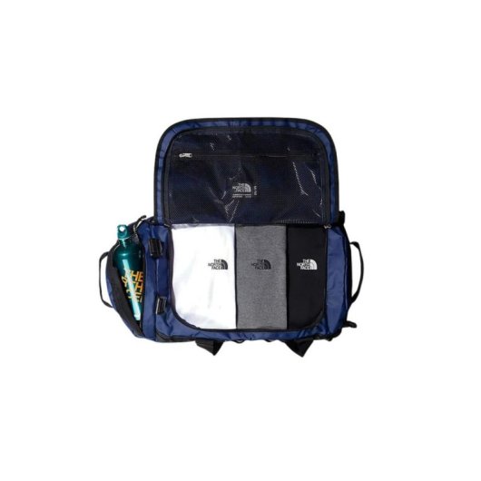 The North Face Base Camp Duffel M 71l Azul Summit/negro, Bolsa De Viaje Unisex Con Correas Tipo Mochila Y Almacenamiento Organizado