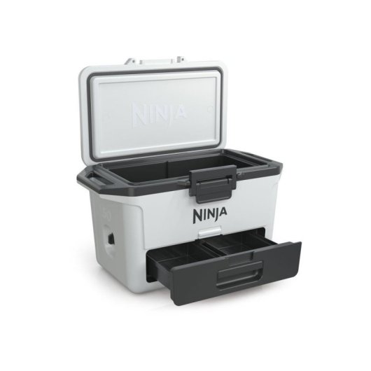 Shark Ninja Frostvault 47l Nevera Rígida Blanca Con Cajón Dry Zone, Cierre Hermético Con Pestillo Y Asas De Transporte Resistentes, 86x45x51 Cm
