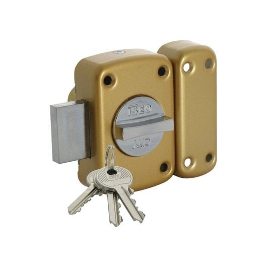 Serrure Iseo City 150 En Applique Cylindre 45 mm Finition Métal Doré