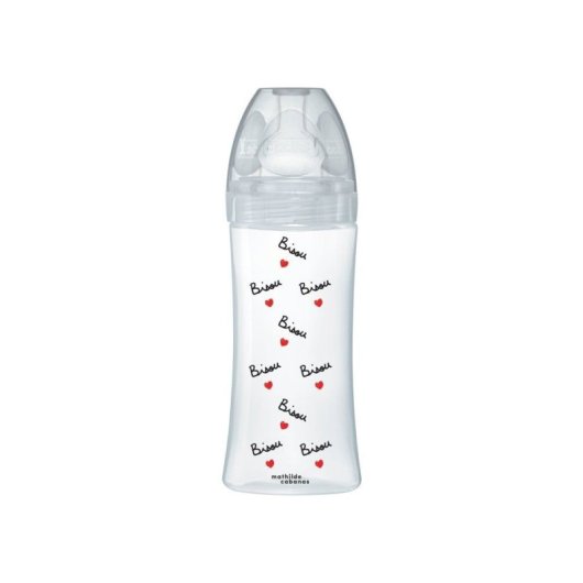 Babyflasche Dodie Mathilde Cabanas 330 ml Flacher Sauger Antikolik Stufe 3