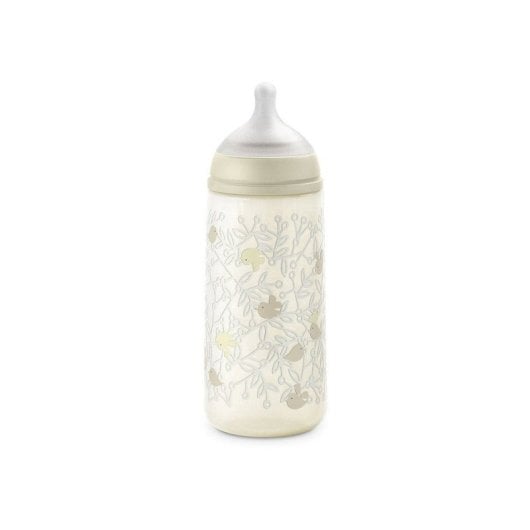 Biberon Suavinex Birdies 360 Ml Beige Avec Tétine Sx Pro L À Débit Rapide