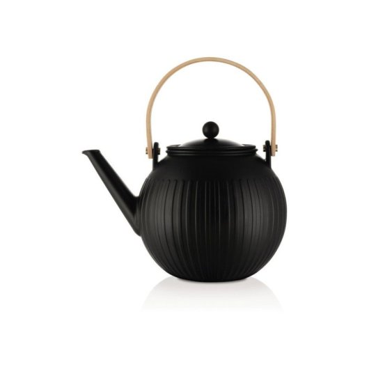 Bodum Douro Tetera Prensa Negra De Porcelana 1,5 L Con Filtro De Acero Inoxidable