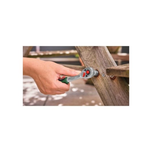 Juego De Carraca 1/4" Bosch 15 Piezas 93 Nm, Iso 3315, Mecanismo 7 Dientes, 5° Y Adaptadores Con Extensiones