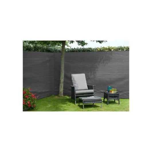 Brise-vue Tissé Nature Anthracite 200 G/m² Anti-uv 1,2 X 25 M