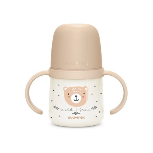 Suavinex Wild & Free Biberon À Anses Anti-fuites 150 Ml Marron Dès 6 Mois