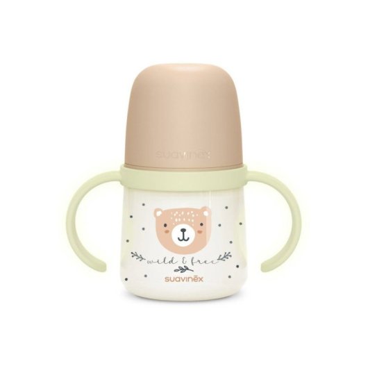 Suavinex Wild & Free Biberon À Anses Anti-fuites 150 Ml Marron Dès 6 Mois