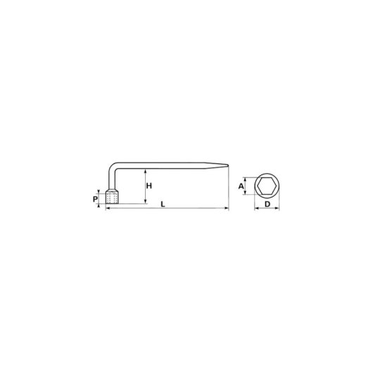 Clé à tube Sam Outillage 85 32 Hexagonale 32 mm Métal Gris Foncé