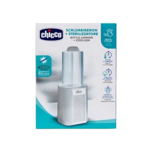 Chicco Calienta Biberones Y Esterilizador 4 En 1 Eléctrico, 21 Programas, 3 Min De Calentamiento, Función Descongelar Y Mantener Caliente 1 H