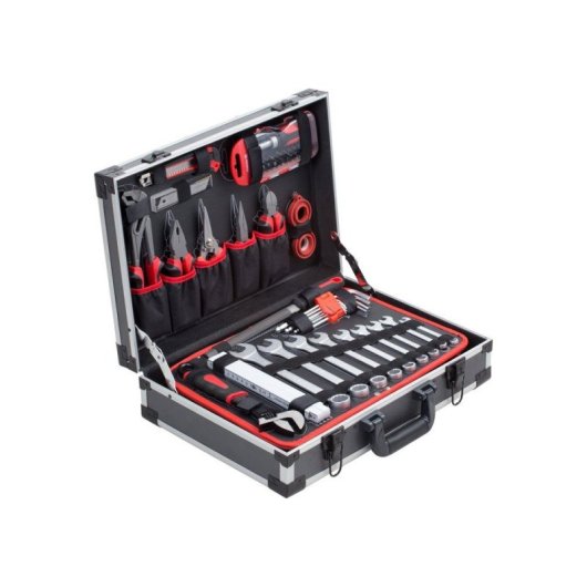 Mallette À Outils Meister 131 Pièces En Aluminium, Coffret Rigide Avec Outils À Main Complets