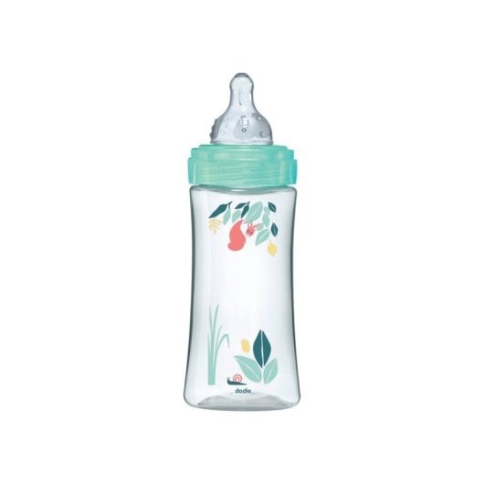 Biberon Anti-colique Dodie 330 Ml Vert, Tétine Ronde 3 Vitesses, Dès 6 Mois