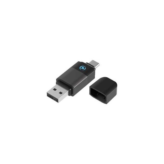 Force Play Adaptador Inalámbrico 2 En 1 Para Coche Carplay Y Android Auto, Usb-a Y Usb-c, Compacto Plug-and-play, Conexión Estable Y Carga De Vehículo Disponible, Color Negro