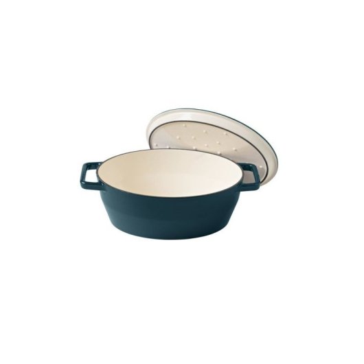 Cacerola Ovalada Pyrex Slow Cook De Hierro Fundido 29 Cm Con Tapa, Rojo/crema