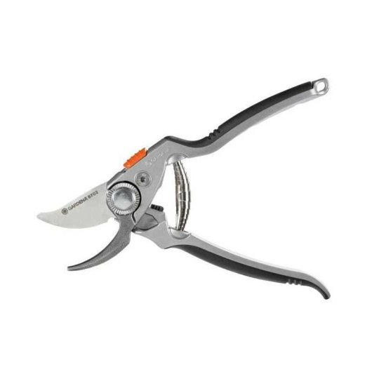 Gardena Bp 50 Premium 8702-20 Tijeras De Podar De Bypass Con Hoja De Acero Inoxidable 24 Mm, Cuerpo De Aluminio, Empuñaduras Ergonómicas Antideslizantes Y Bloqueo Deslizante Manual