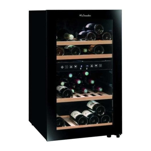 Cave De Service À Vin La Sommelière Sls45dz 45 Bouteilles, 2 Zones, Noire