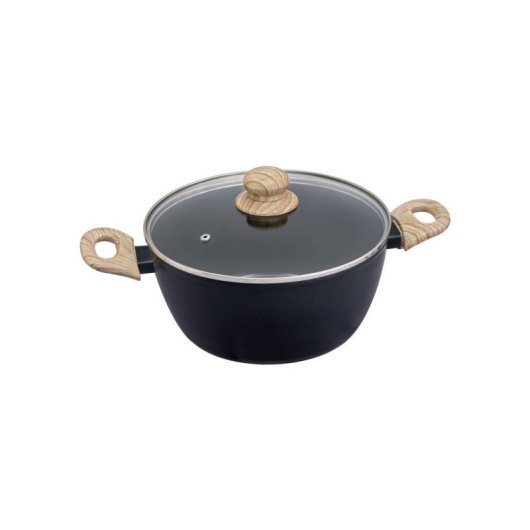 Pyrex Cook & Care Cacerola Profunda De 24 Cm Y 4,1 L Con Tapa De Cristal, Antiadherente Cerámico Sin Pfas E Inducción