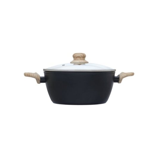 Pyrex Cook & Care Cacerola Profunda De 24 Cm Y 4,1 L Con Tapa De Cristal, Antiadherente Cerámico Sin Pfas E Inducción