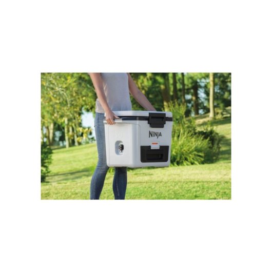 Ninja Frostvault Enfriador Rígido Roll Cooler 30qt/28l Blanco Shark Fb131euwh, Hasta 5 Días, 2 Zonas De Frescura, Hermético Y Sin Electricidad
