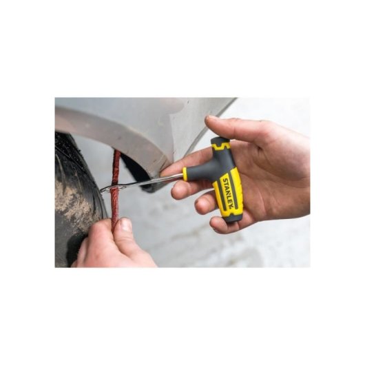 Stanley Stht80891-0 Kit De Reparación De Pinchazos Para Neumáticos Con 5 Mechas Y Tubo De Cola