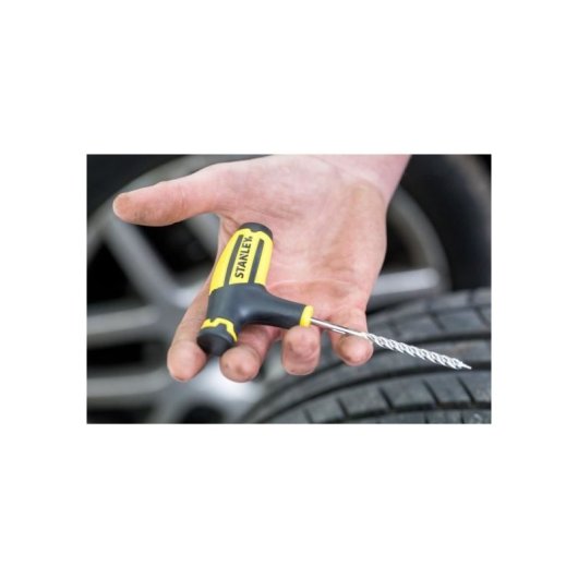 Stanley Stht80891-0 Kit De Reparación De Pinchazos Para Neumáticos Con 5 Mechas Y Tubo De Cola