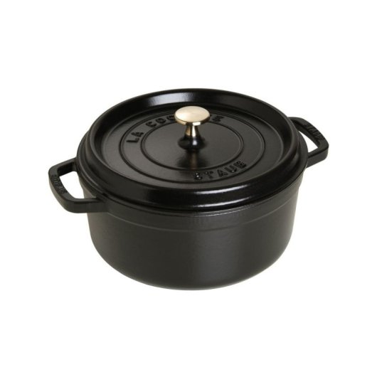 Zwilling Staub Cocotte Redonda De Hierro Fundido Esmaltado 24 Cm Negra Mate 3,7 L Para 4 Personas, Para Guisar Y Asar, Apta Para Inducción Y Horno
