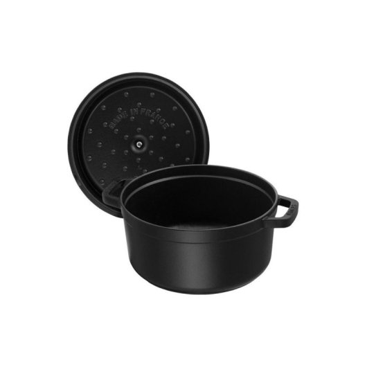 Zwilling Staub Cocotte Redonda De Hierro Fundido Esmaltado 24 Cm Negra Mate 3,7 L Para 4 Personas, Para Guisar Y Asar, Apta Para Inducción Y Horno