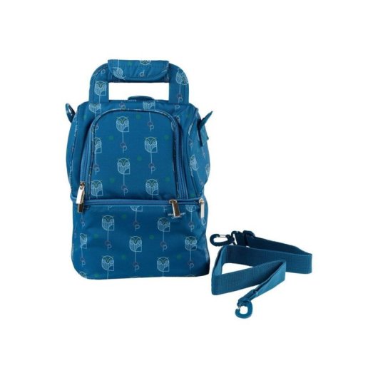 Bolsa Isotérmica Thermobaby Oketi Poketi Azul 4,5l Con 2 Compartimentos Y Accesorios De Almacenaje