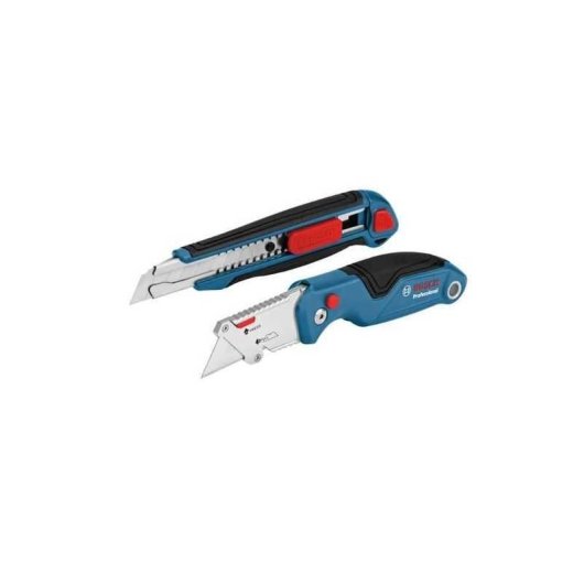 Cutter professionnel Bosch Set 2 pièces lame cassable et couteau pliant