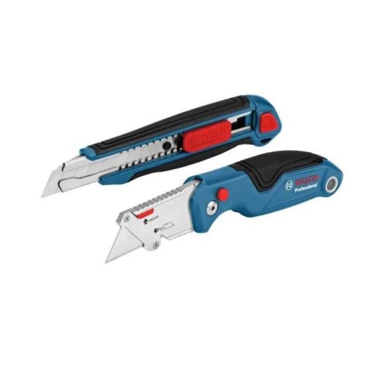 Cutter professionnel Bosch Set 2 pièces lame cassable et couteau pliant