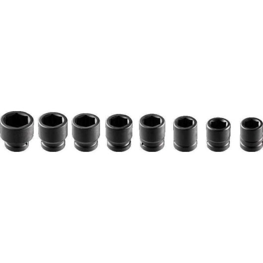Jeu De 8 Douilles À Choc 3/4" Neo Tools 26 À 38 Mm, Acier Crmo, Hexagonales, Finition Noire, Avec Coffret Métallique