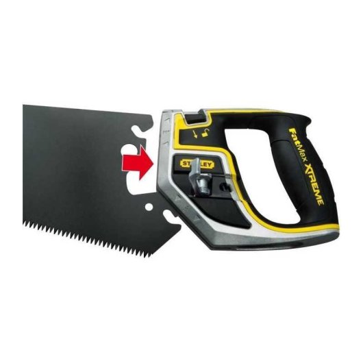 Sierra Manual Stanley Fatmax Instantchange 0-20-255, Kit De Corte 500 Mm Con Hoja Jetcut 7 Tpi, Sistema De Cambio Rápido Y Funda Cordura