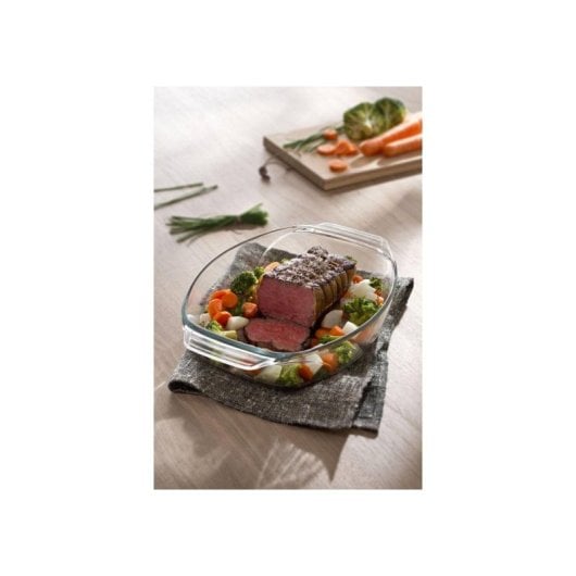 Pyrex Let's Share Set De 4 Fuentes De Vidrio Borosilicato Ovaladas Con Asas, 35 X 24 Cm, Aptas Para Horno Hasta 300 °c, Microondas Y Congelador