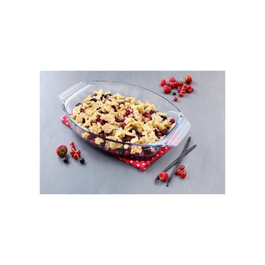Pyrex Let's Share Set De 4 Fuentes De Vidrio Borosilicato Ovaladas Con Asas, 35 X 24 Cm, Aptas Para Horno Hasta 300 °c, Microondas Y Congelador