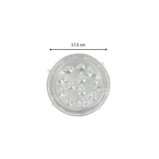 Fackelmann Set 2 X 10 Bandejas De Aluminio Para Escargots, 17,5 Cm, Redondas, Aptas Para Horno, Gris