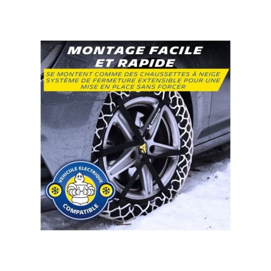 Michelin Easy Grip Limited E8 Cadenas De Nieve 008328 Con Tensor, 150 Eslabones De Acero Galvanizado Para Nieve Y Hielo 195/65r15 195/70r15 205/65r15