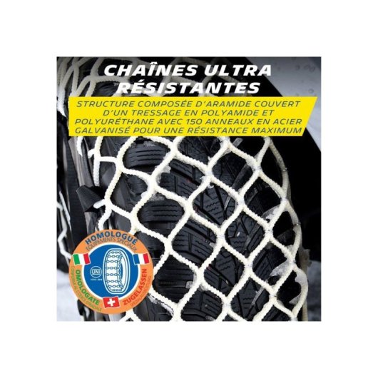 Michelin Easy Grip Limited E8 Cadenas De Nieve 008328 Con Tensor, 150 Eslabones De Acero Galvanizado Para Nieve Y Hielo 195/65r15 195/70r15 205/65r15