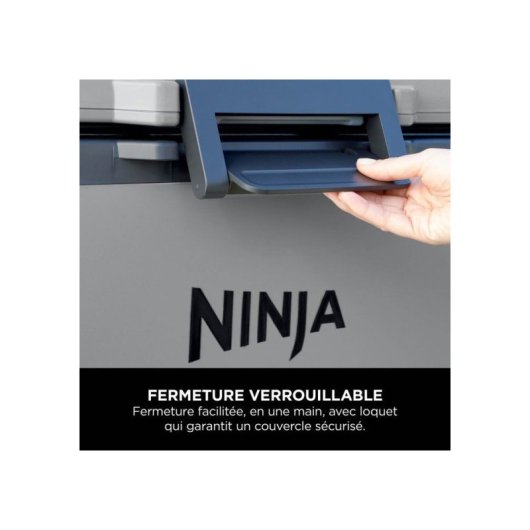 Shark Ninja Frostvault 28l Nevera Rígida Con Ruedas Gris, Refrigeración Pasiva Y Compartimento Dry Zone, Tapa Con Cierre Bloqueable Hermético