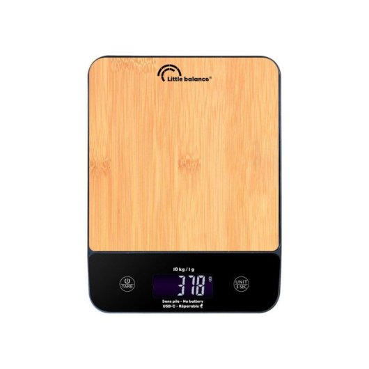 Báscula De Cocina Electrónica Little Balance Lb 8712 10 Kg Usb Acabado Madera
