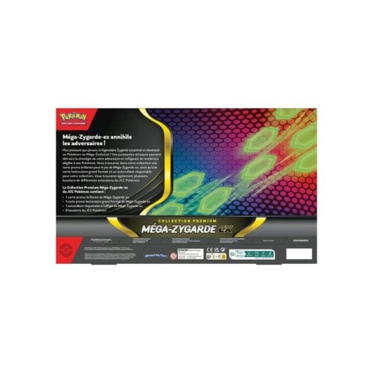 Pokémon Tcg Collection Premium Box 2026 Mega-zygarde Ex, Caja Coleccionista Con Ventana De Cartas, Diseño Con Franja Inferior Negra Y Marcado Ce