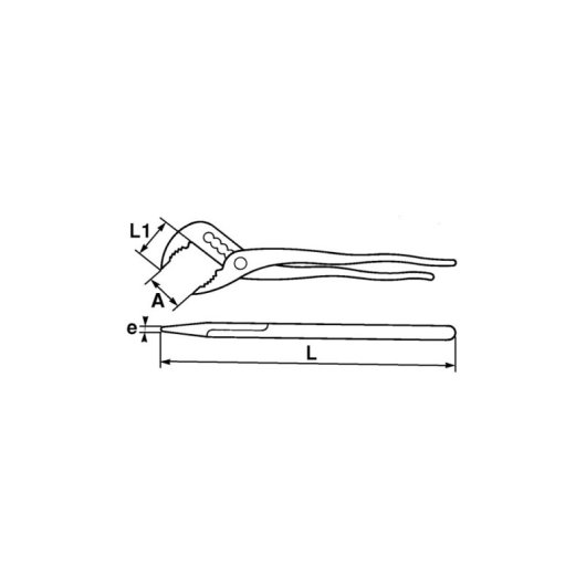 Pince Multiprise Sam Outillage 20125Z Réglable Bouton Poussoir 60 mm