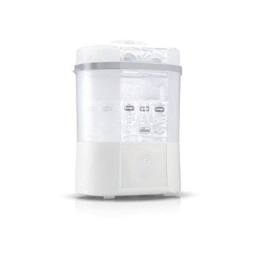 Chicco Esterilizador Y Secador Eléctrico De Biberones Y Accesorios, Con Vapor, 2 Modos, Hasta 6 Biberones Nf, Programa 2 En 1 Y Inicio Diferido