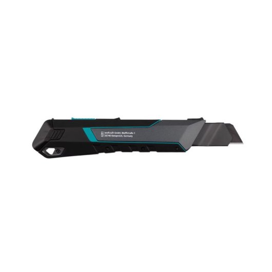 Cutter Professionnel Wolfcraft Pro Safety 25 Mm À Lame Sécable, Corps Zinc, Autolock, Mode Sécurité, Poignée Softgrip Ambidextre