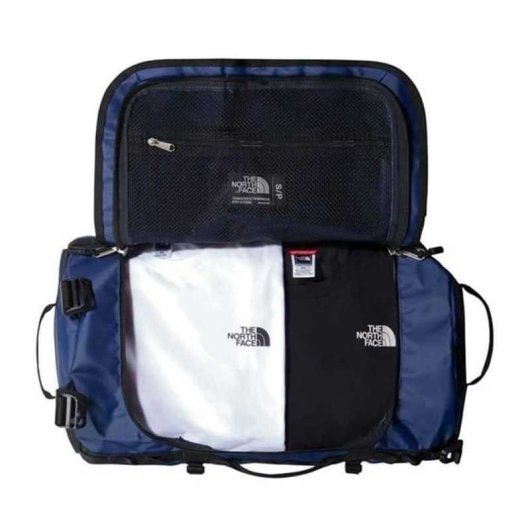 The North Face Base Camp Duffel S 50l Azul, Bolsa Deportiva Y De Viaje Con Asas Acolchadas, Correas Tipo Mochila Y Tejido Resistente Al Agua