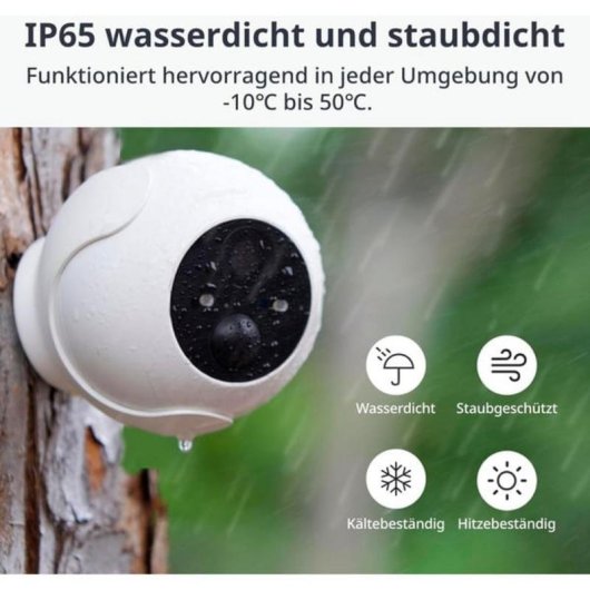Cámara IP SwitchBot Outdoor Spotlight 2K Visión Nocturna Interior y Exterior IA Audio Bidireccional