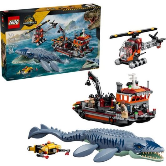 LEGO Jurassic World Ataque del Mosasaurio al Barco 77983 703 piezas